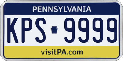 PA license plate KPS9999