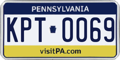 PA license plate KPT0069