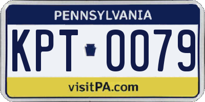 PA license plate KPT0079