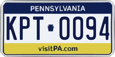 PA license plate KPT0094