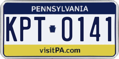 PA license plate KPT0141