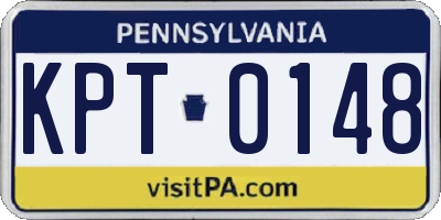 PA license plate KPT0148