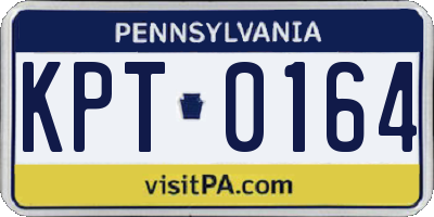 PA license plate KPT0164