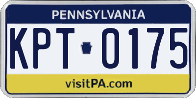 PA license plate KPT0175