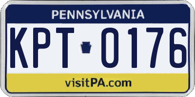 PA license plate KPT0176