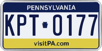PA license plate KPT0177