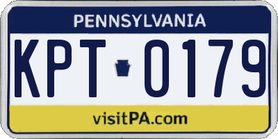 PA license plate KPT0179
