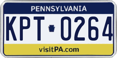 PA license plate KPT0264