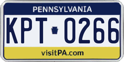 PA license plate KPT0266