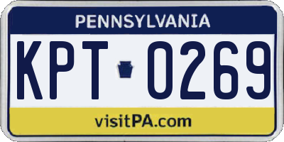 PA license plate KPT0269