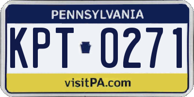PA license plate KPT0271