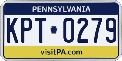 PA license plate KPT0279