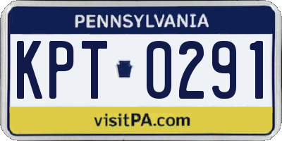 PA license plate KPT0291