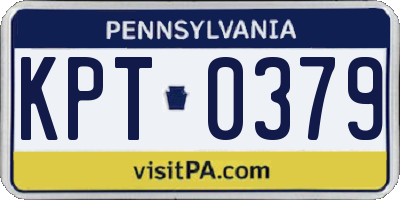PA license plate KPT0379