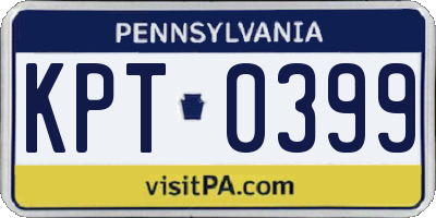 PA license plate KPT0399