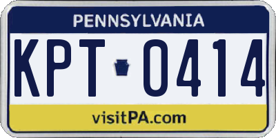 PA license plate KPT0414