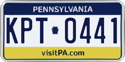 PA license plate KPT0441