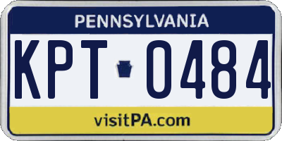 PA license plate KPT0484