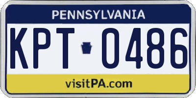 PA license plate KPT0486