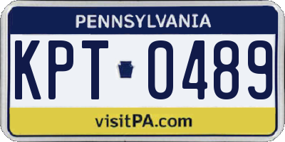 PA license plate KPT0489