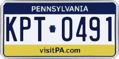 PA license plate KPT0491