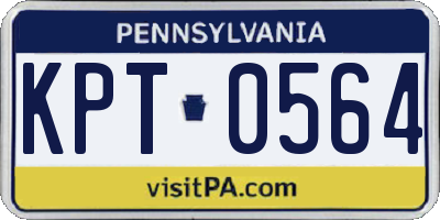 PA license plate KPT0564