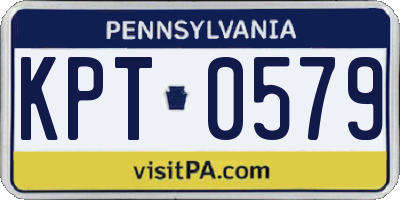 PA license plate KPT0579