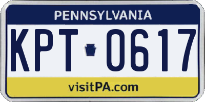 PA license plate KPT0617