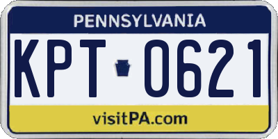 PA license plate KPT0621