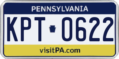 PA license plate KPT0622