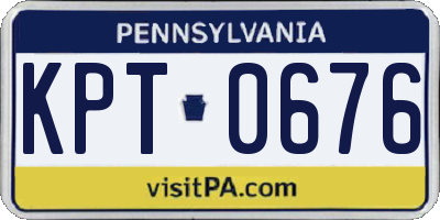 PA license plate KPT0676
