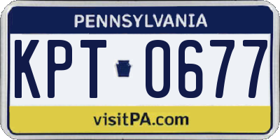 PA license plate KPT0677
