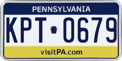 PA license plate KPT0679