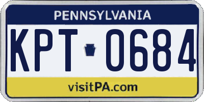 PA license plate KPT0684