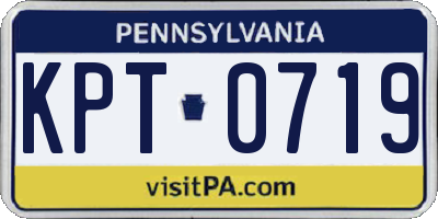 PA license plate KPT0719