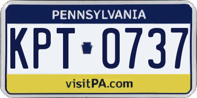 PA license plate KPT0737