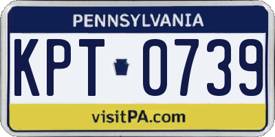 PA license plate KPT0739