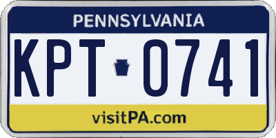 PA license plate KPT0741