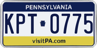 PA license plate KPT0775