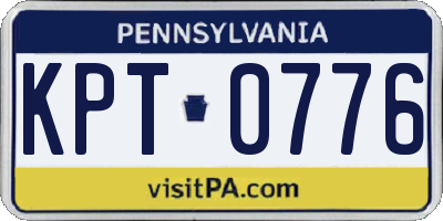 PA license plate KPT0776