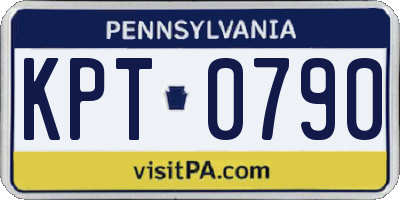 PA license plate KPT0790