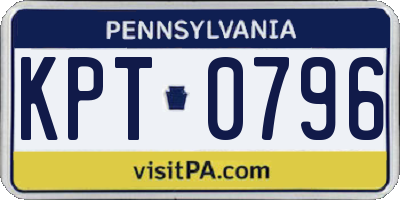 PA license plate KPT0796