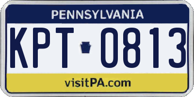 PA license plate KPT0813