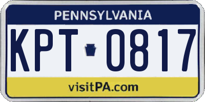 PA license plate KPT0817