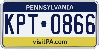 PA license plate KPT0866