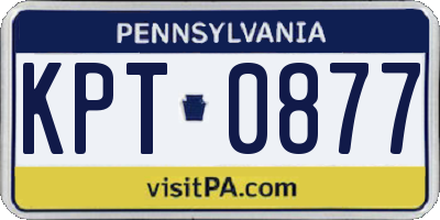 PA license plate KPT0877