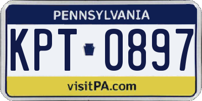 PA license plate KPT0897