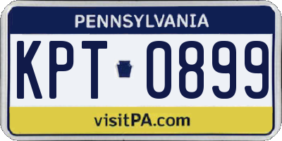 PA license plate KPT0899