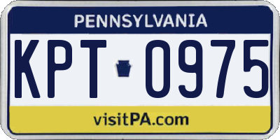 PA license plate KPT0975