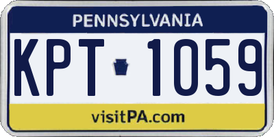 PA license plate KPT1059
